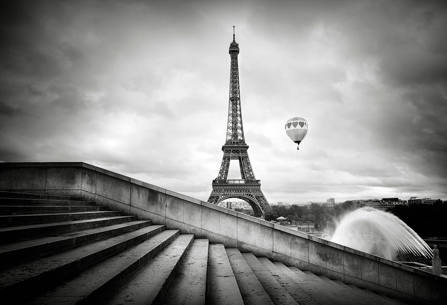Hot air ballom and Eiffel Tower, Hot air ballom and Eiffel Tower Eiffel tower from Trocadero garden : Stock Photo      Comp     Embed     Share     Add to Board  Eiffel tower, from Trocadero garden